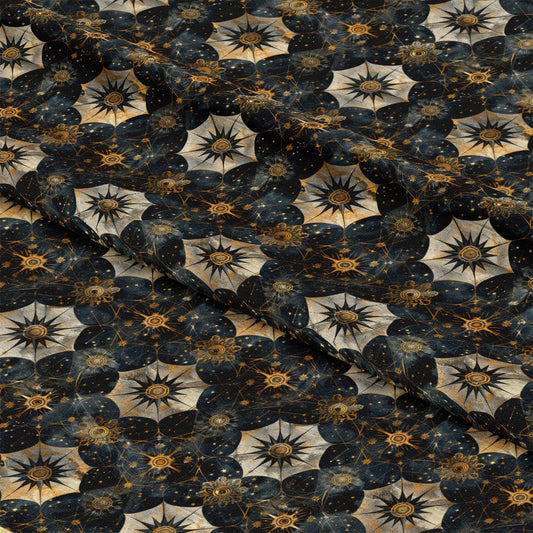 Baroque Celestial Pattern 1 Quilting Cotton Fabric
