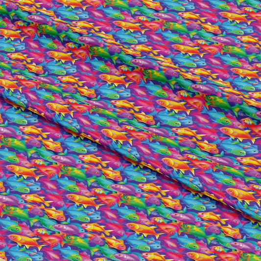 Colorful Animals and Plants Pattern 9 Quilting Cotton Fabric