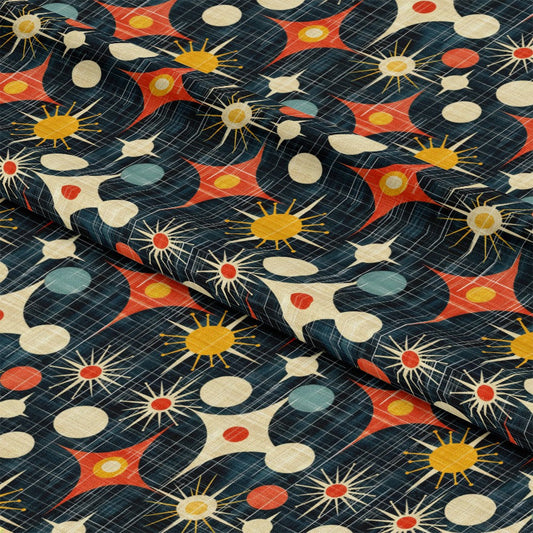 Retro Starburst Pattern 5 Quilting Cotton Fabric