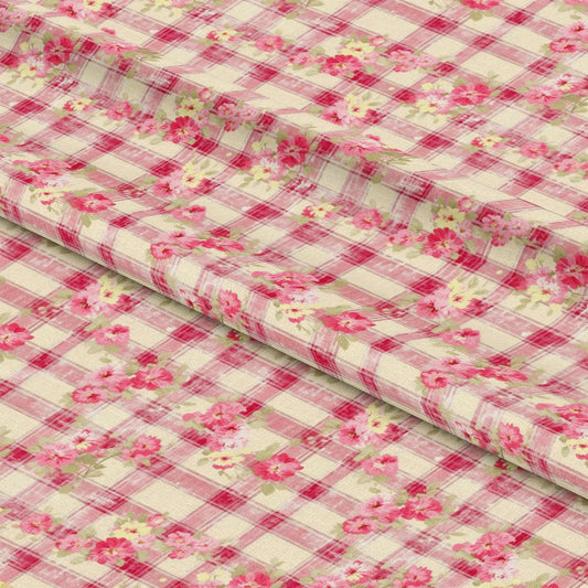 Country Girl Plaid Pattern 13 Quilting Cotton Fabric