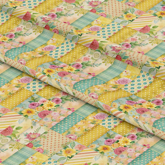 Spring Patchwork Pattern 30 Quilting Cotton Fabric