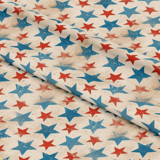 Distressed Patriotic Pattern 2 Quilting Cotton Fabric