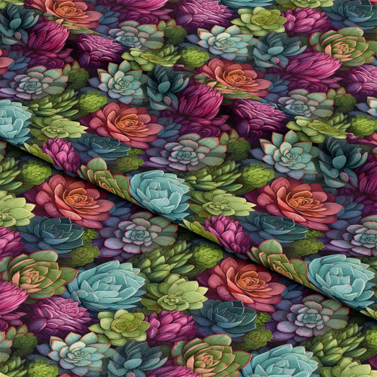Succulents Pattern 1 Quilting Cotton Fabric