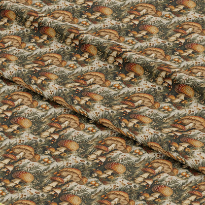 Retro Mushroom Botanical Pattern 7 Quilting Cotton Fabric