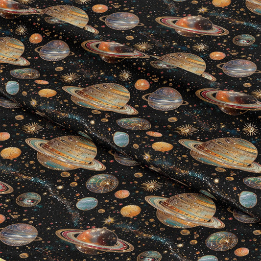 Planets and Stars Pattern 2 Quilting Cotton Fabric