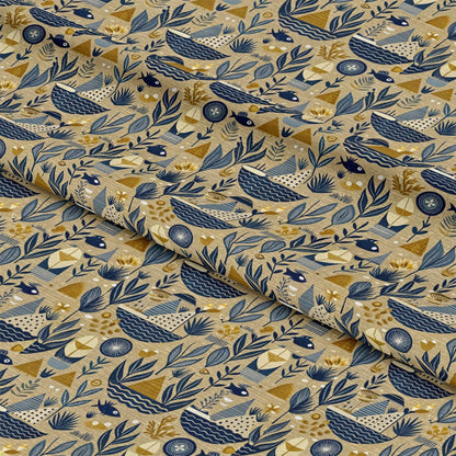 Magical Sea Pattern 16 Quilting Cotton Fabric