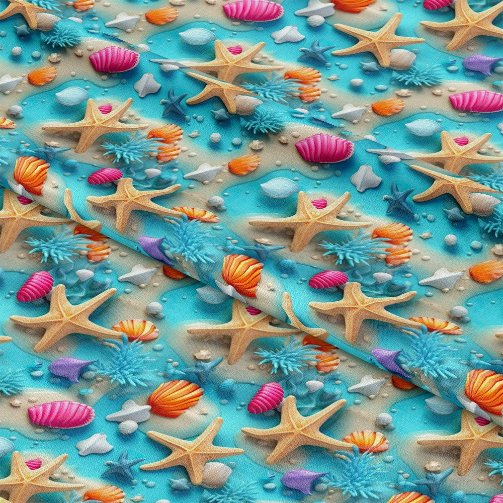Beach Life Pattern 6 Quilting Cotton Fabric