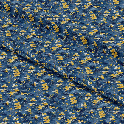 Blue Jay Florals Pattern 1 Quilting Cotton Fabric