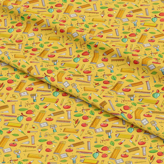 Back to School Pattern 27 Quilting Cotton Fabric