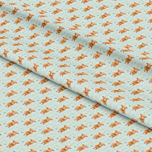 Funky Highland Cows Pattern 1 Quilting Cotton Fabric