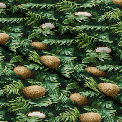 Coconut Jungle Leaves Pattern 3 Quilting Cotton Fabric