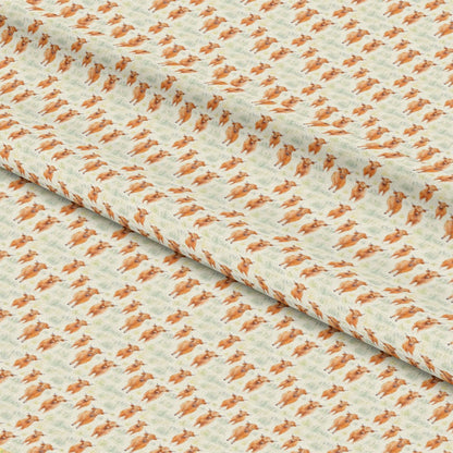 Funky Highland Cows Pattern 12 Quilting Cotton Fabric