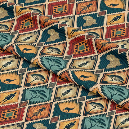 African Tribal Pattern 1 Quilting Cotton Fabric