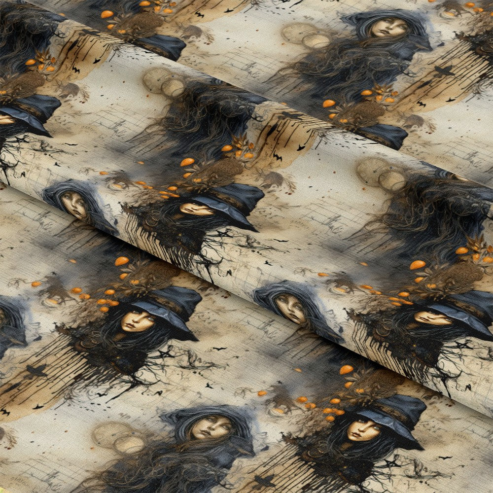 Witchy Halloween Pattern 8 Quilting Cotton Fabric