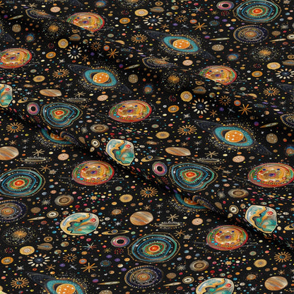 Planets and Stars Pattern 1 Quilting Cotton Fabric