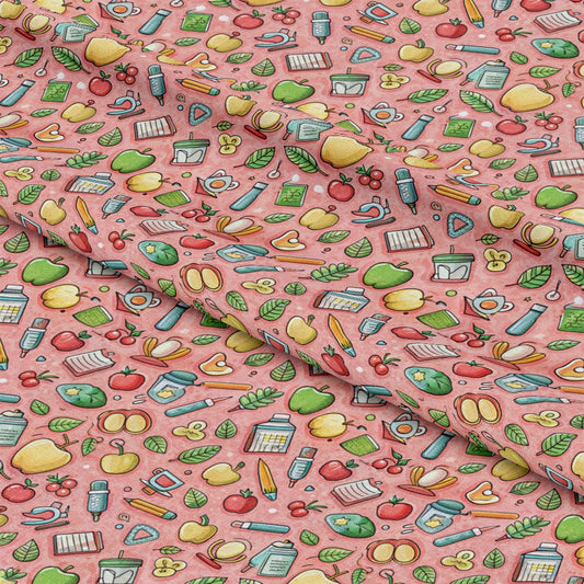 Back to School Pattern 30 Quilting Cotton Fabric