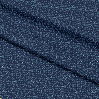 Navy Nautical Sea Pattern 8 Quilting Cotton Fabric