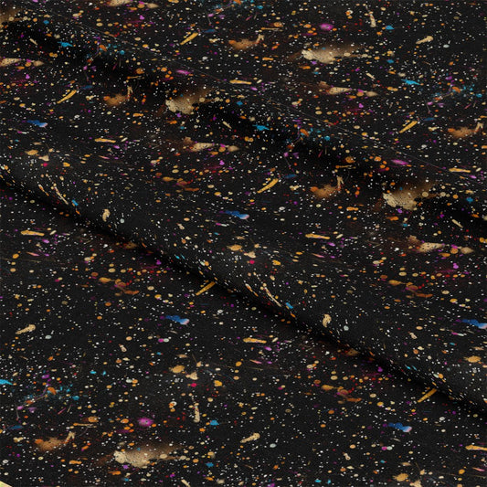 Glitter Paint Splatter Pattern 18 Quilting Cotton Fabric