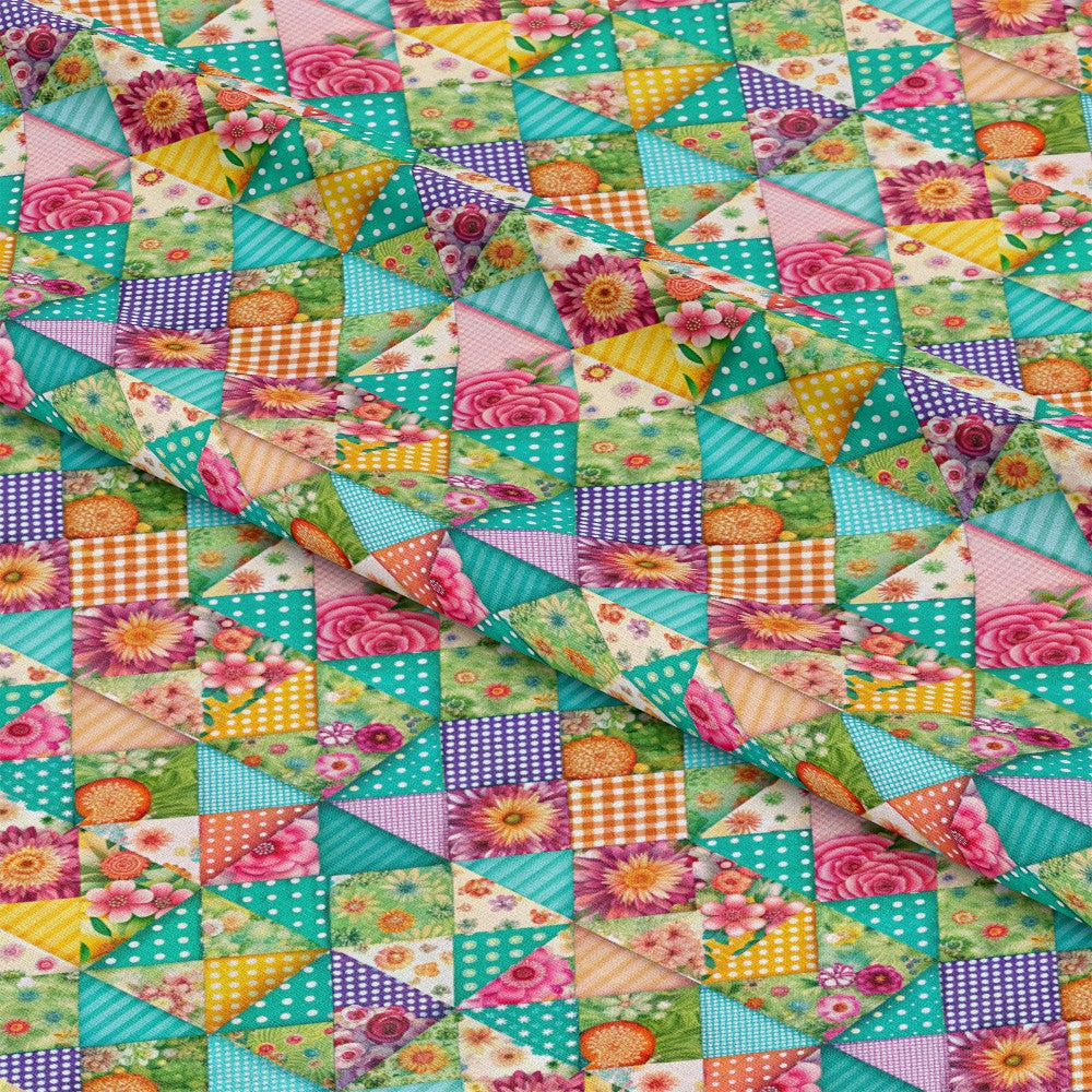 Spring Patchwork Pattern 1 Quilting Cotton Fabric