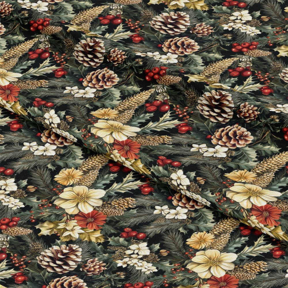 Christmas Pinecones Pattern 11 Quilting Cotton Fabric