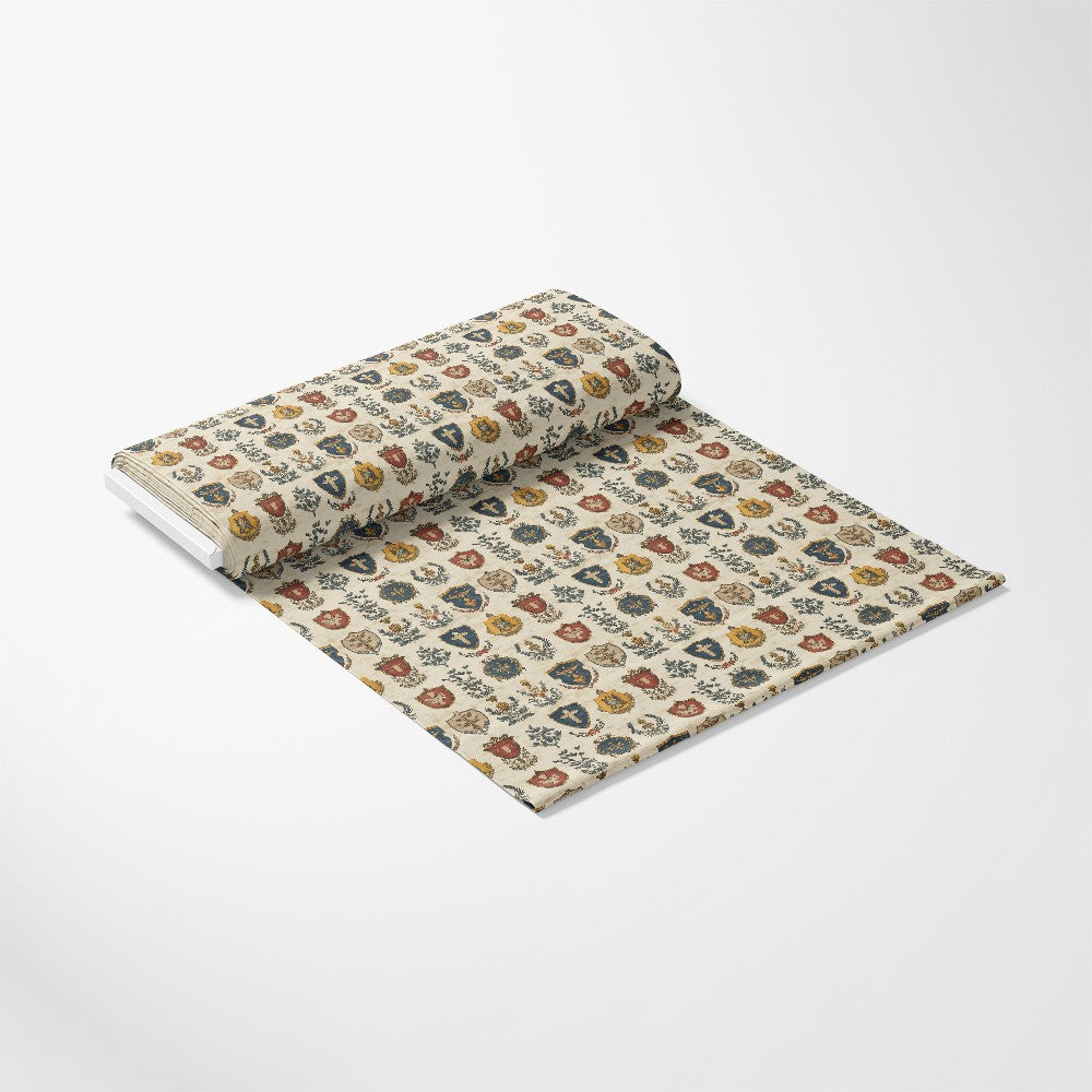 Rustic German Banners and Shields Pattern 20 Quilting Cotton Fabric