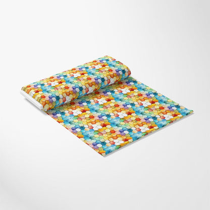 Watercolor Honeycomb Pattern 3 Quilting Cotton Fabric
