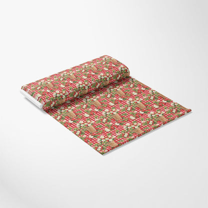 Strawberry Gingham Picnic Pattern 20 Quilting Cotton Fabric