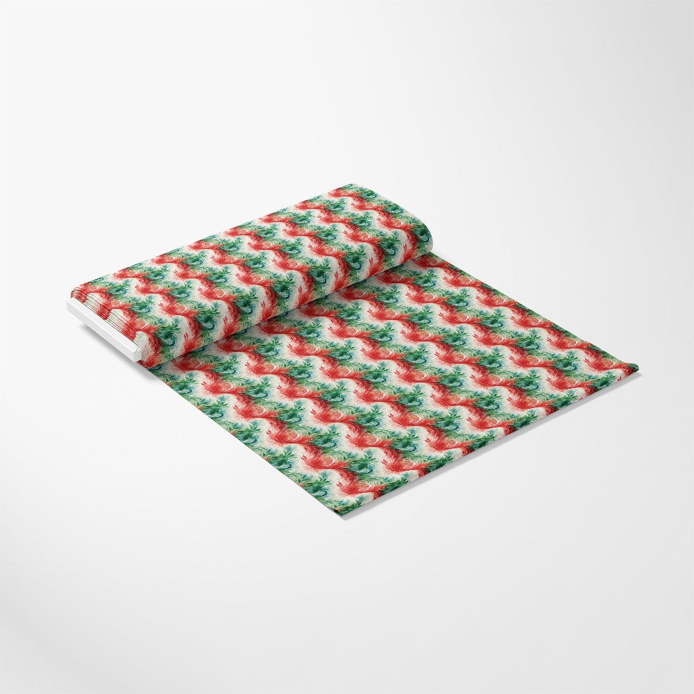Watercolor Christmas Swirls Pattern 3 Quilting Cotton Fabric