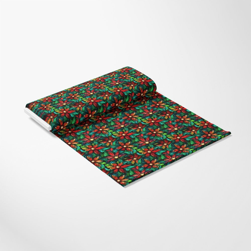 Stained Glass Christmas Pattern 11 Quilting Cotton Fabric