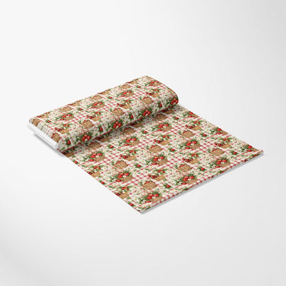 Strawberry Gingham Picnic Pattern 17 Quilting Cotton Fabric