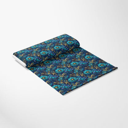 Blue Ornamental Floral Pattern 6 Quilting Cotton Fabric