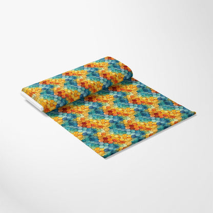 Watercolor Honeycomb Pattern 12 Quilting Cotton Fabric