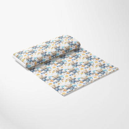 Blue Teddy Bear Baby Boy Pattern 5 Quilting Cotton Fabric