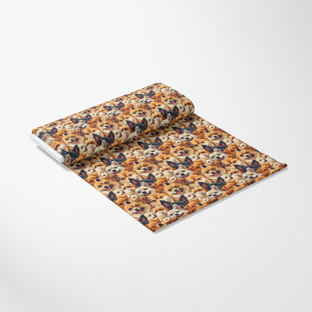 Dog Heads Pattern 12 Quilting Cotton Fabric