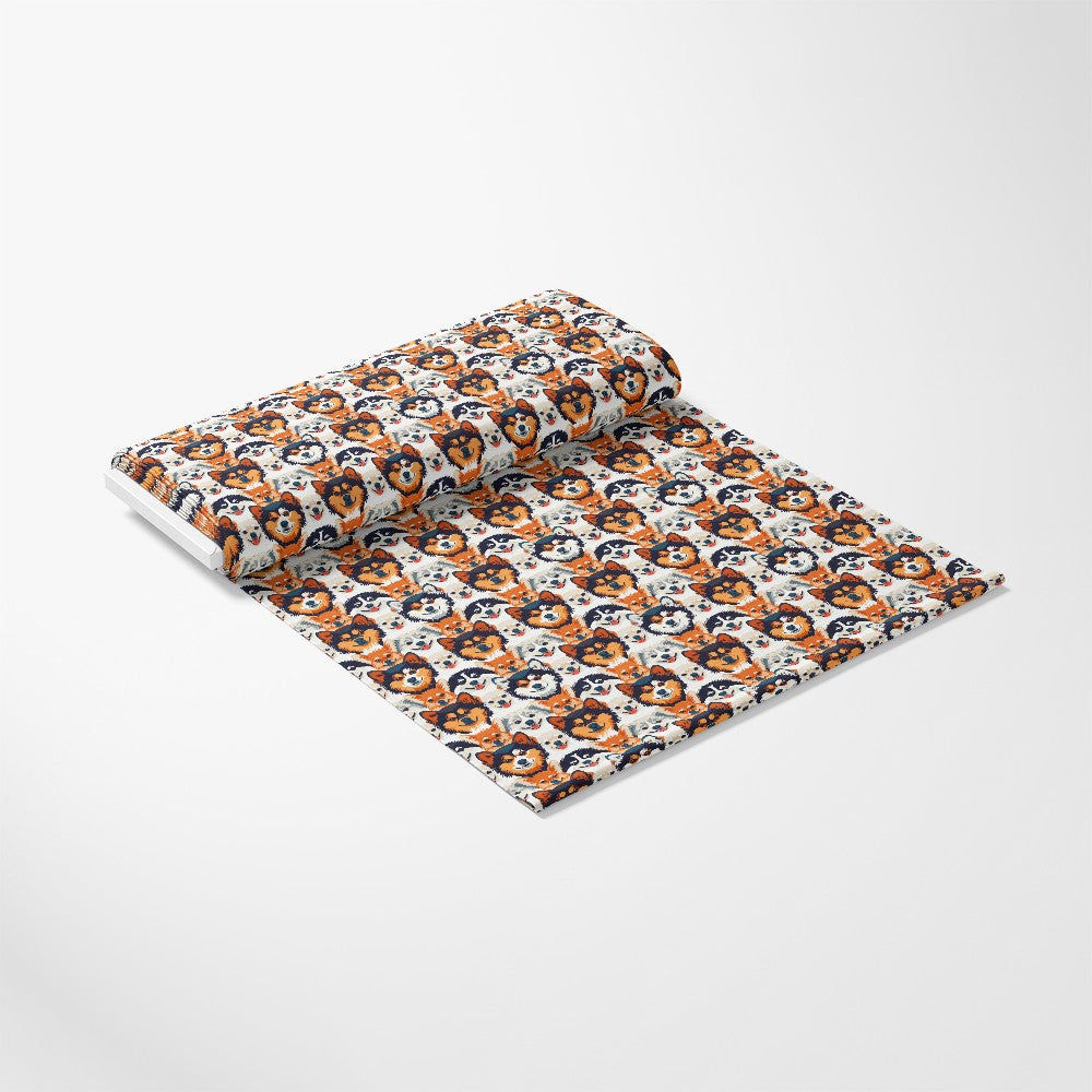 Dog Heads Pattern 5 Quilting Cotton Fabric