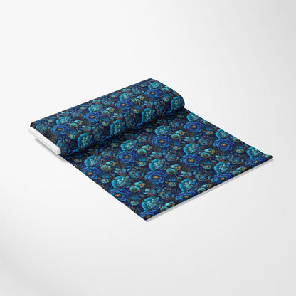 Blue Ornamental Floral Pattern 3 Quilting Cotton Fabric
