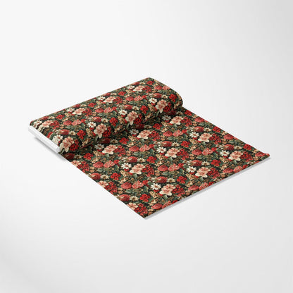 Realistic Flower Patch Pattern 18 Quilting Cotton Fabric