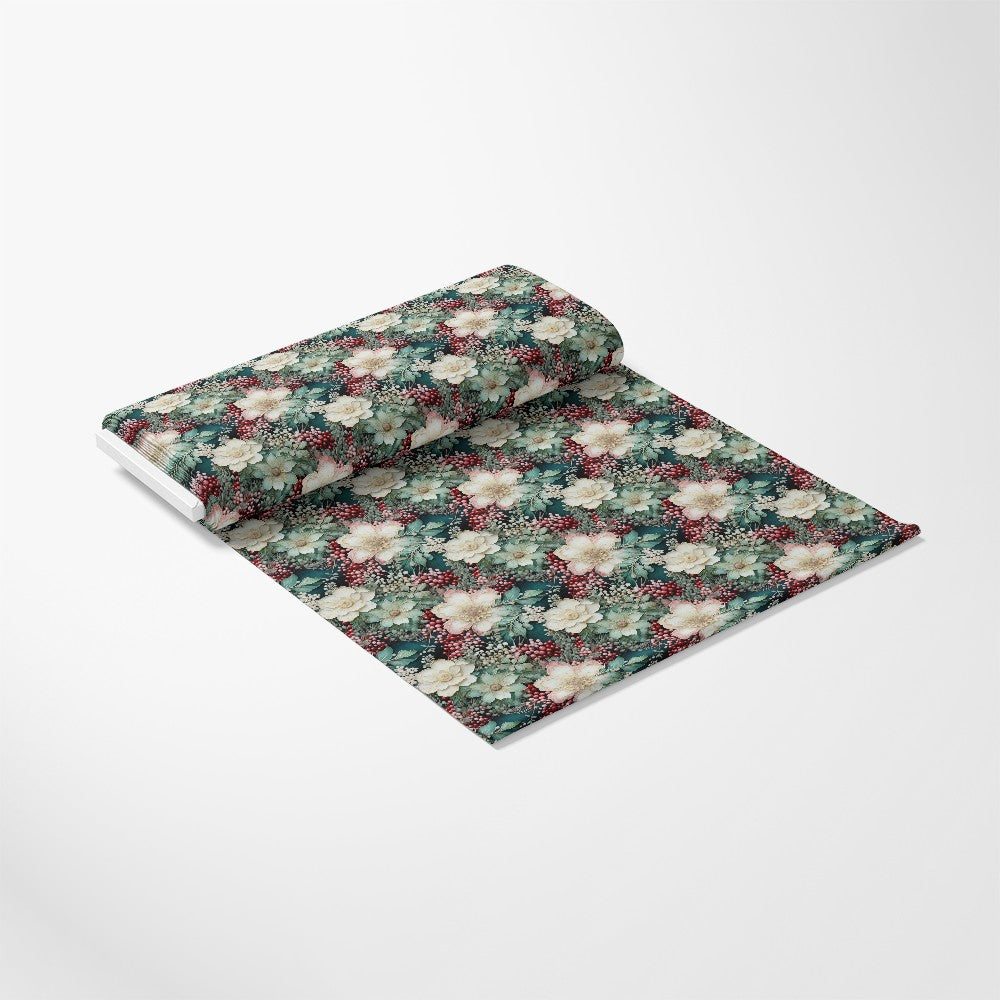 Christmas Florals Pattern 10 Quilting Cotton Fabric