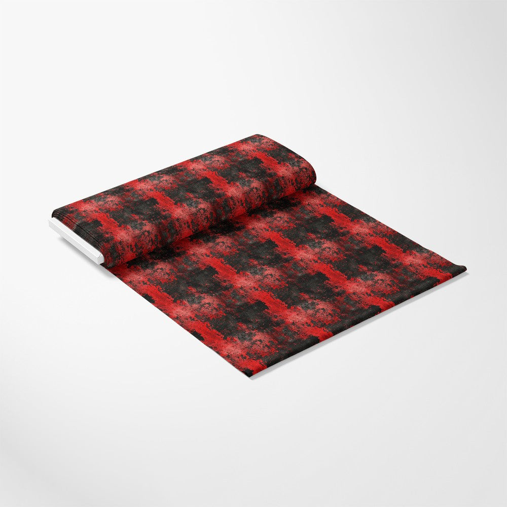 Red and Black Grunge Pattern 5 Quilting Cotton Fabric