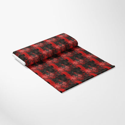 Red and Black Grunge Pattern 5 Quilting Cotton Fabric