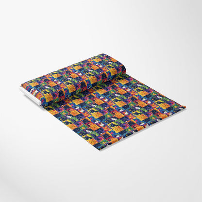 Cat Patchwork Pattern 2 Quilting Cotton Fabric