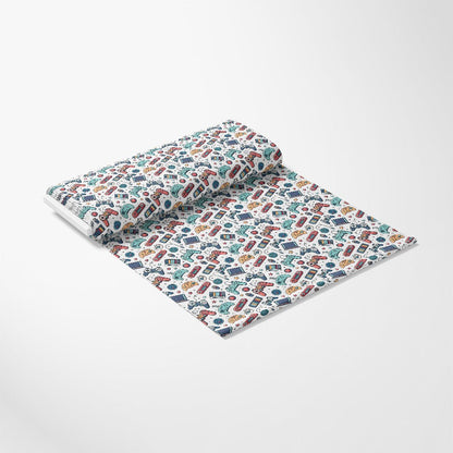 Modern Gamer Controllers Pattern 7 Quilting Cotton Fabric
