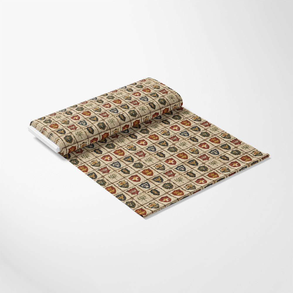 Rustic German Banners and Shields Pattern 16 Quilting Cotton Fabric