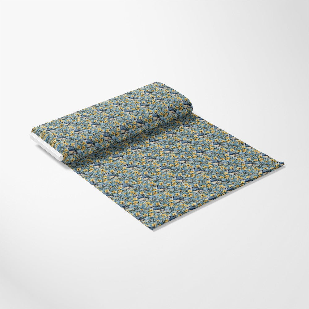 Blue Jay Florals Pattern 4 Quilting Cotton Fabric
