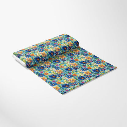 Vibrant Abstract Floral Art Pattern 4 Quilting Cotton Fabric
