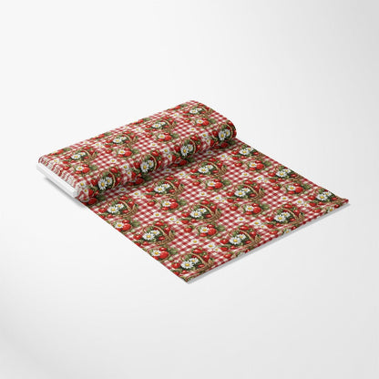 Strawberry Gingham Picnic Pattern 15 Quilting Cotton Fabric
