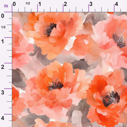 Peach Petal Glow Pattern 1 Minky Fabric