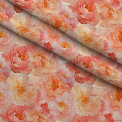 Peach Petal Glow Pattern 10 Minky Fabric