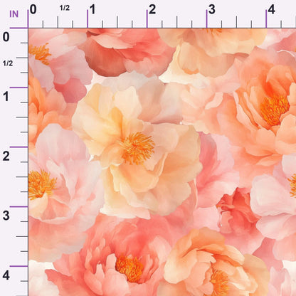 Peach Petal Glow Pattern 10 Minky Fabric