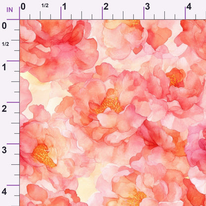 Peach Petal Glow Pattern 12 Minky Fabric